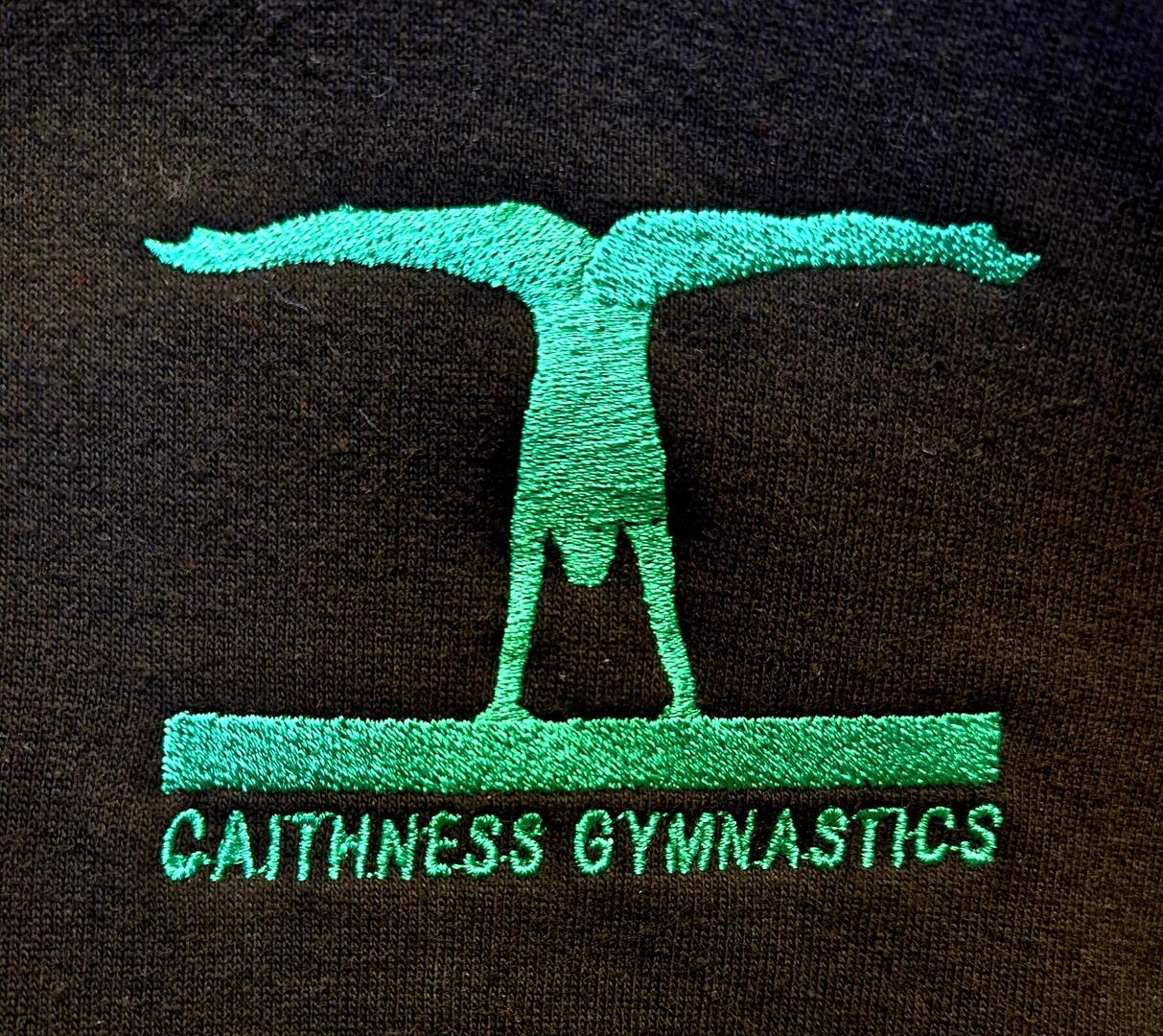 Caithness Gymnastics Black Zipped Zoodie