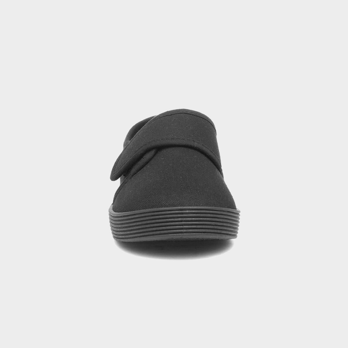 School/PE/Sports Velcro Tie Plimsolls Unisex Black